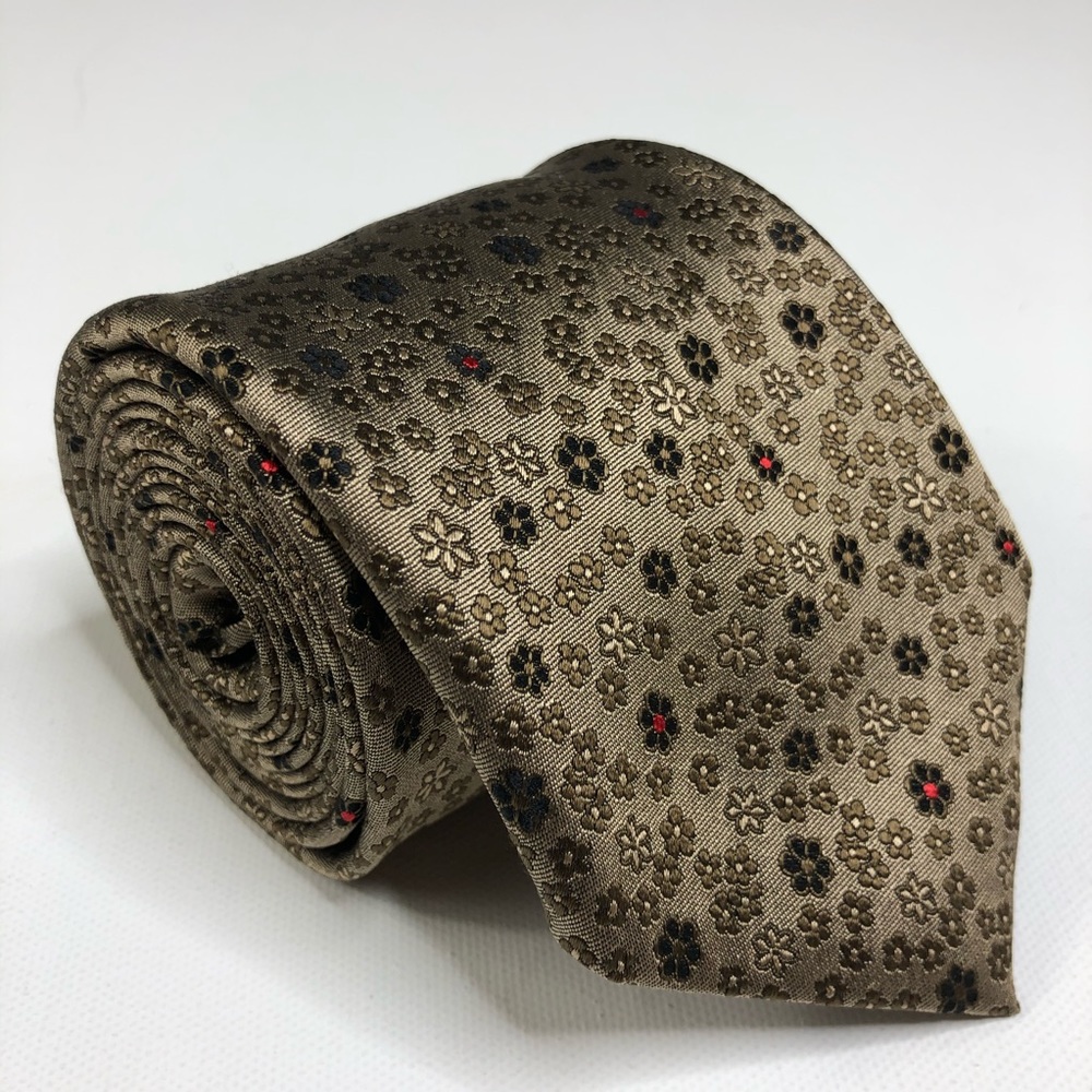 Canali 100% silk tie brown